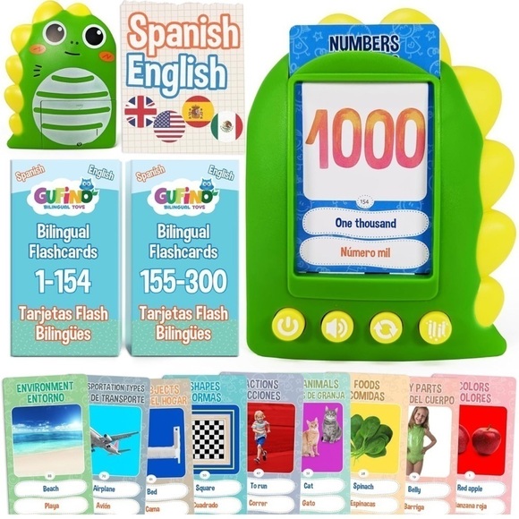Brand New Bilingual Interactive Learning Word E-Book & Flashcards Toy Spanish - Picture 3 of 16